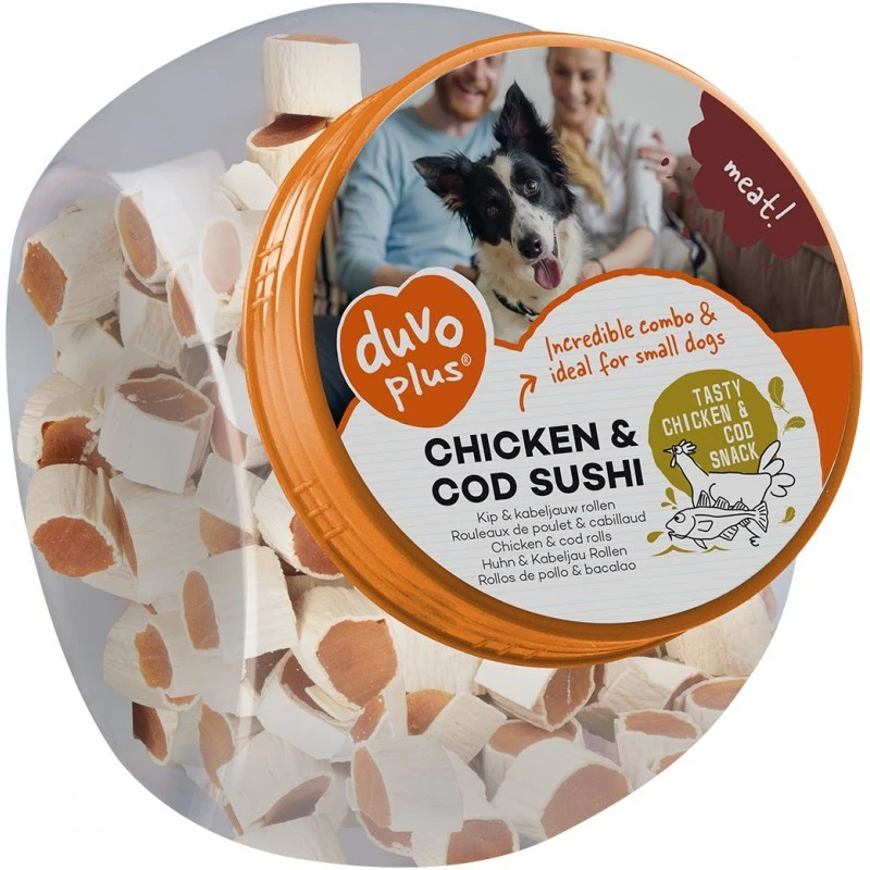 Sushi Rouleaux De Poulet Et Cabillaud 500gr - Duvo+ 3 Sushi Rouleaux De Poulet Et Cabillaud 500gr - Duvo+