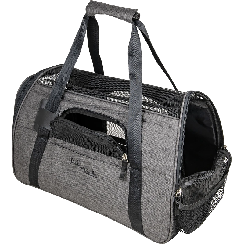 Transporteur Pliable Travel Gris 44x25x25cm - Jack And Vanilla 4 Transporteur Pliable Travel Gris 44x25x25cm - Jack And Vanilla – Image 2