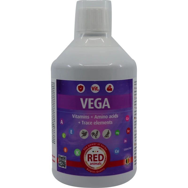 Vega (tout Inclus: Vitamines, Acides Aminés, électrolytes) 500ml - Red Animals 3 Vega (tout Inclus: Vitamines, Acides Aminés, électrolytes) 500ml - Red Animals