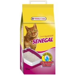 Versele-Laga Sénégal 30L/18kg - Litière Pour Chats Aux Granulés D'argile Blanche Du Sénégal