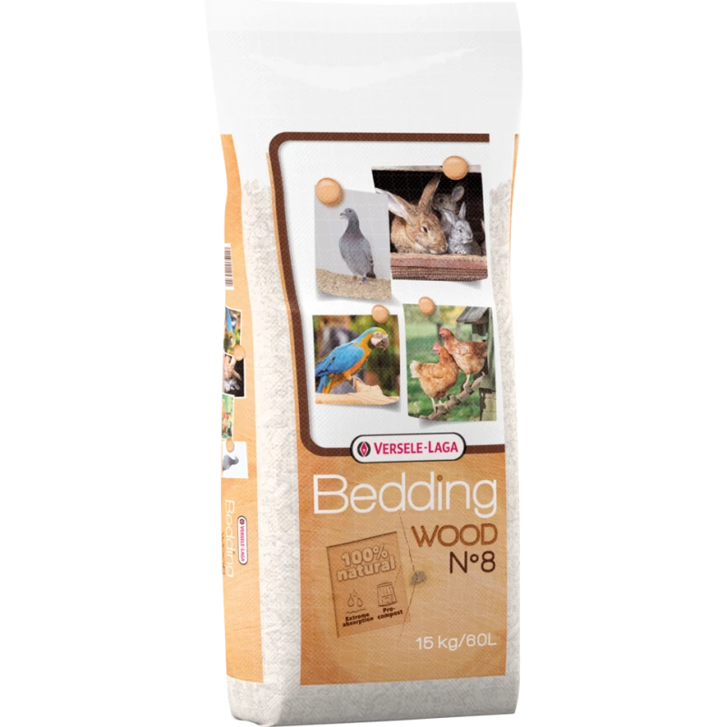 Versele-Laga Wood Bedding N° 8 - 60l 15kg - Fond Hygiéniques De Rognures De Hêtre Broyées 3 Versele-Laga Wood Bedding N° 8 - 60l 15kg - Fond Hygiéniques De Rognures De Hêtre Broyées